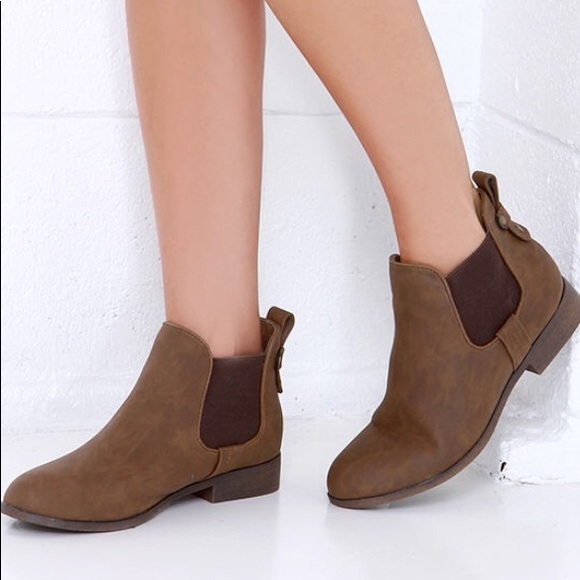 Madden Girl Shoes - MADDEN GIRL DRAFT COGNAC ANKLE- BOOTS